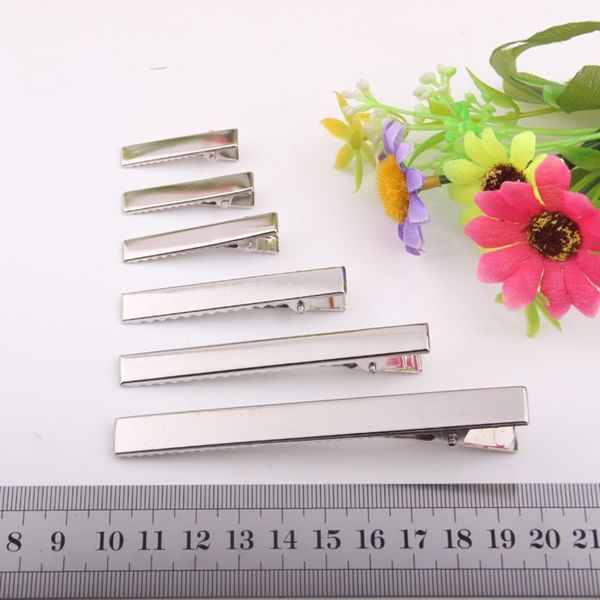 

3-10cm diy ювелирные изделия поиск barrettes аксессуар прямоугольник клип duck clip серебряный цвет клипы аллигатор, Slivery;white