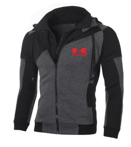 

casual jacket double zipper logo sweatshirts cotton hoodie cardigan coat ht