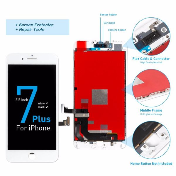 

a +++ новый tianma качество жк-экран для iphone 6 6s 6plus 7 7plus 8 8plus дисплей digitizer сенсорный экран замена жк-экран ассамблеи
