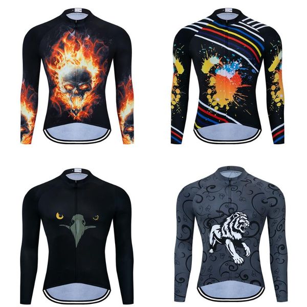 

4 цвета мужские рубашки с длинным рукавом задействуя джерси quick dry велосипедов полный zipper горный велосипед джерси mtb одежда одежда, Black;red