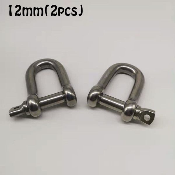 

12mm ,2pcs 304 stainless steel d- dee shackle , shackle , dee