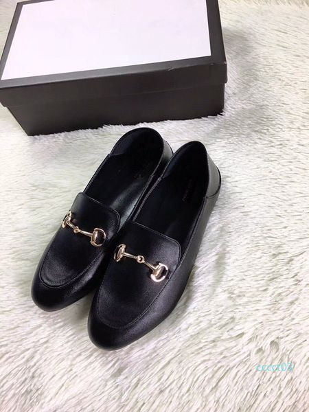 

luxury leather loafers muller designer shoes mens shoes with buckle fashion men women princetown ladies casual mules flats 34-40, Black