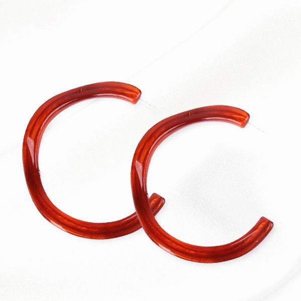 

hoop & huggie ujbox large 79mm irregular acrylic resin earrings women geometric wedding statement jewelry accessories, Golden;silver