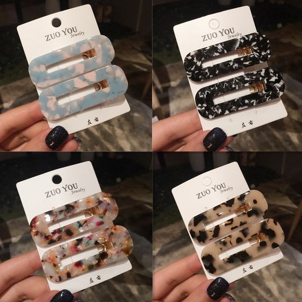 

1pair japan women acetic acid hair clips hairpins leopard print waterdrop barrettes girls hairgrips hair accessories