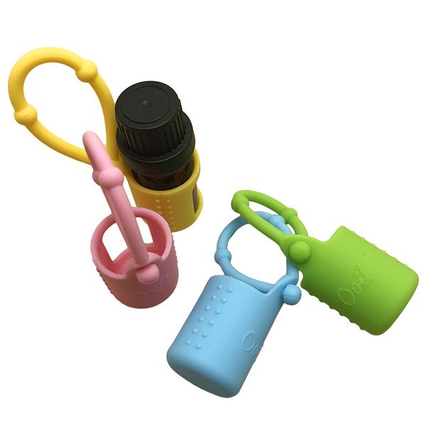 

10pcs/set silicone doterra essential oil case 5ml doterra bottle organizer cover protective case for bottle hanging organizador