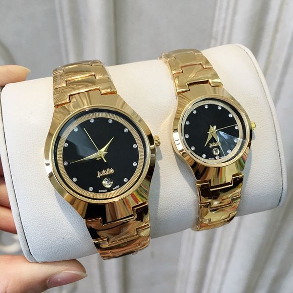 

stainless steel fashion man/women watch with date brown color lovers watch new dress luxury quartz watch square relojes de marca wristwatch, Slivery;brown