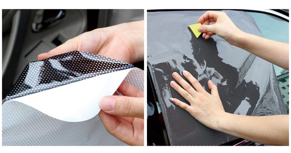 

clearance 2pcs car curtain windshield sticker sun shade uv protection auto side window film