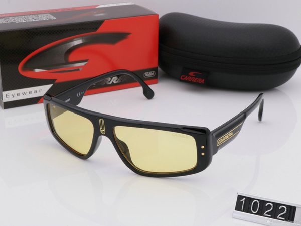 

2019 new mens sunglasses for men women uv protection sun glasses outdoor sport retro sunglasses with box and case 1022, White;black