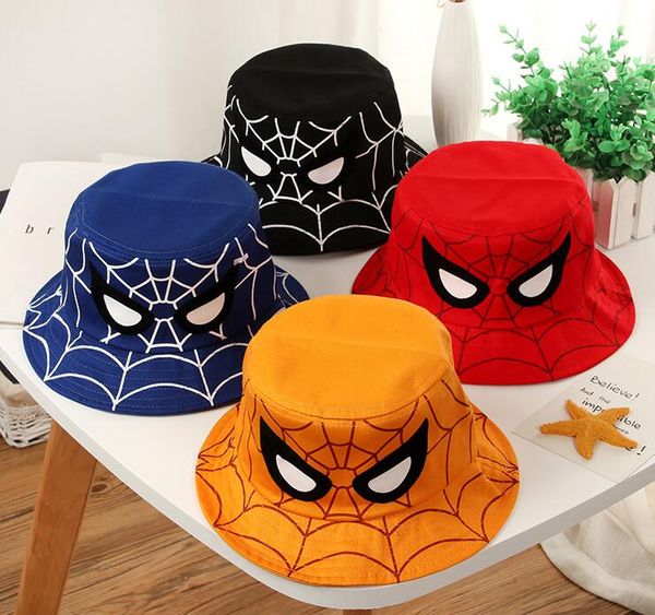 

cartoon baby bucket hats cute kids summer fisherman sun hat outdoor travel beach sunscreen cap casual sport cap dhl, Yellow