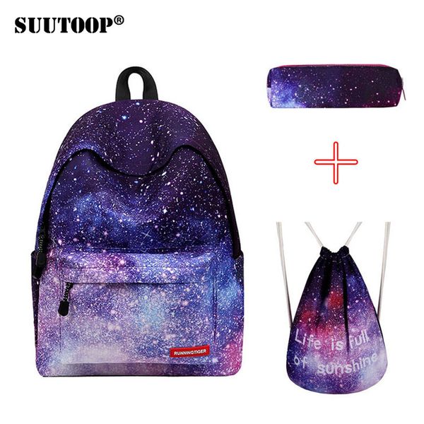

stars universe space printing backpack girls school bags women for teenager college student shoulder bag canvas female backpacks