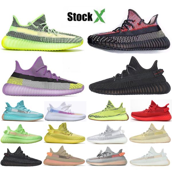 

2020 yecheil black tatic 3m reflective antlia kanye we t running hoe yeehu clay yeezreel bred men women de igner neaker ize 36 48