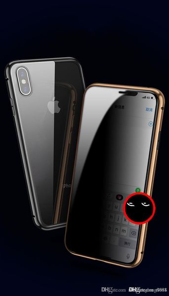 

new design of double-sided toughened glass mobile phone case, suitable for the iphone x xr x s max 78 plus anti-peep screen function 133