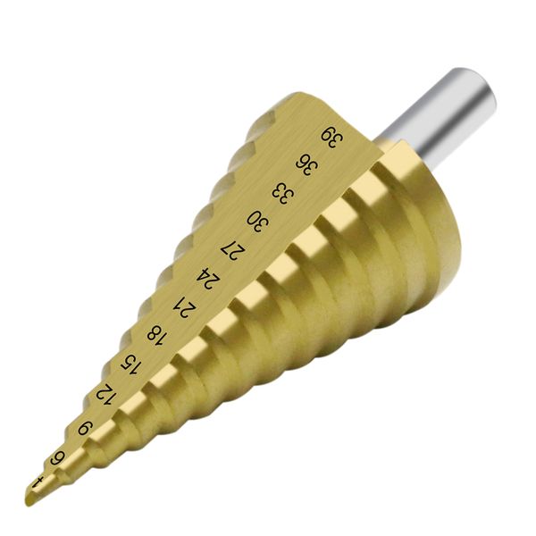 

4-39mm hss round shank titanium coated step drill pagoda drill ladder