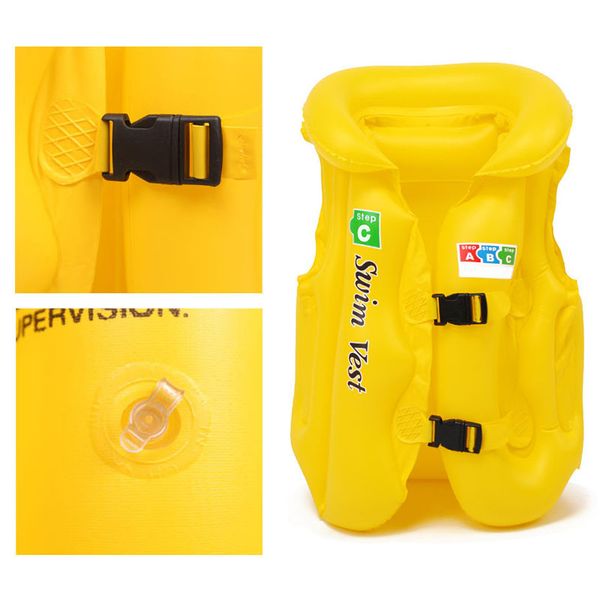 

1pc kids survival jacket swimming inflatable safety life jacket child kids vest training swimming floating vest