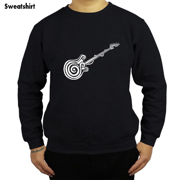 

cool swirled guitar art design men sweatshirt music musician rock band guitarist hip hop hoody rock men sbz4511, Black