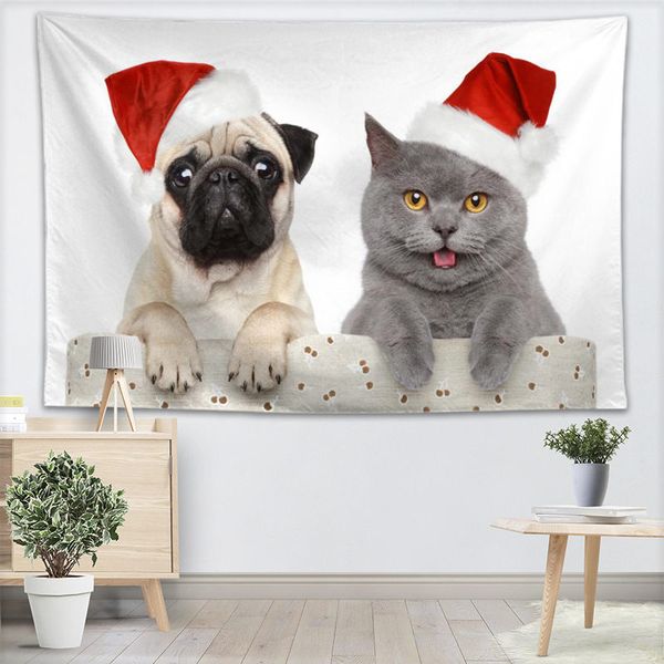 

christmas animals pet wall tapestry customizable yoga office sofa tapestry bedspread for kids room college dorm decoration