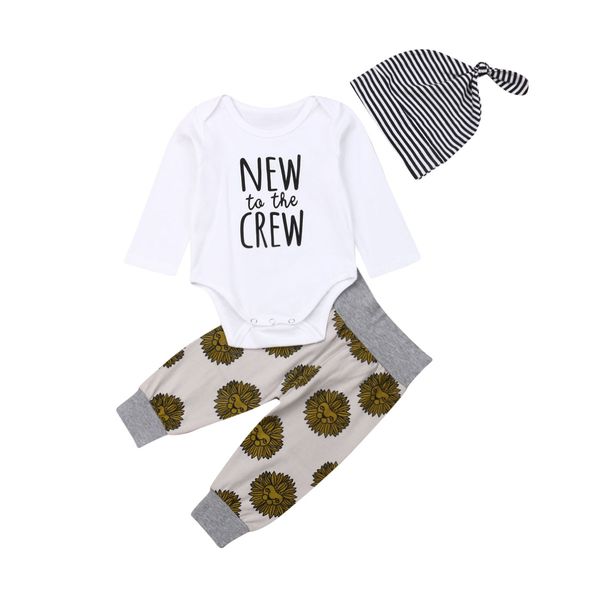 

0-24m baby 3pcs outfits babies boy long sleeve letters bodysuit+animals pants+striped hat infant boys autumn outfit set clothes, Pink;blue