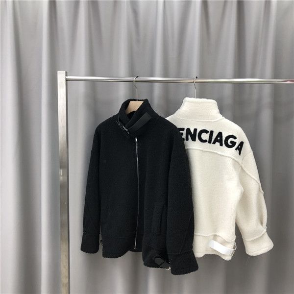 

luxurious paris brands design lambswool jackets sweatshirts men women clothes sweater fashion behind letter streetwear outdoor hoodies coat, Blue;black