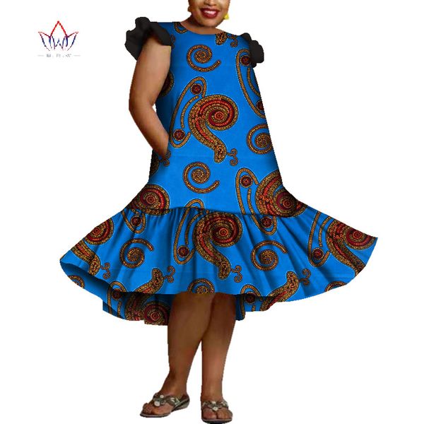 

2019 summer africa dresses for women vestidos lace & print fabric stitching africa clothes ruffles african clothing wy3693, Black;gray