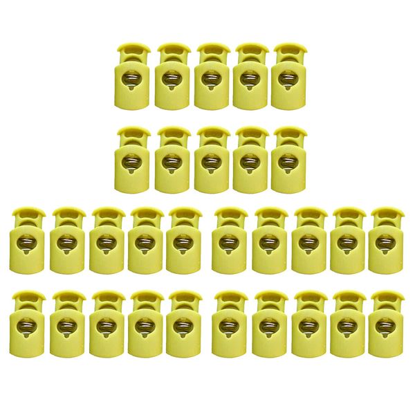 

30pcs cord lock toggles barrel ser cord end sfor drawstring rope 28*15mm, Black