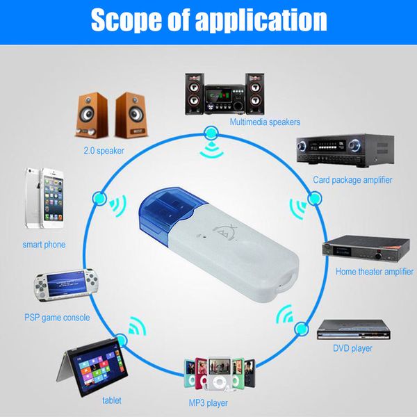 

portable bluetooth audio receiver 2 in 1 dual output car bluetooth receiver