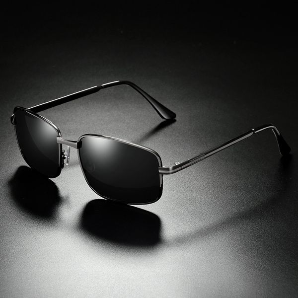 

2019 men polarized sunglasses outdoor driving men's sunglasses vintage metal frame sun glasses hombre gafas de sol z055, White;black