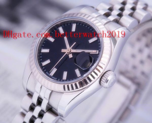 

2019 бесплатные часы подарочная коробка часы подарочная коробкановые поступления наручные 26мм дамы из белого золота 179174 складные женские, Slivery;brown