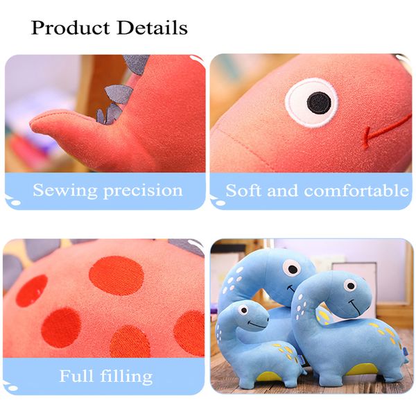 

plush cartoon dinosaur toy children cute soft sleep hugging doll stuffed plesiosaur throw pillow animal doll gift for girl baby