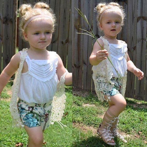 

summer children cardigan jacket girls crochet lace hollow tassel vest outfits baby fringed for 1-5y kids clothes, Blue
