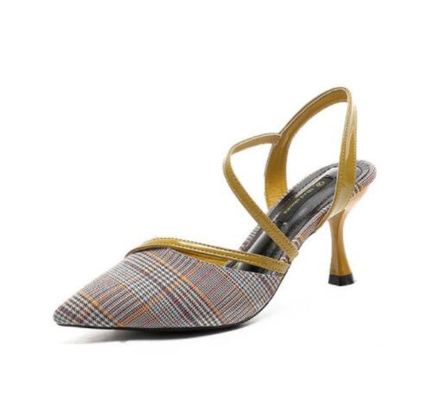 

sandals female summer pointed high heels new korean fashion shallow mouth fine with single shoes children's shoes, Black