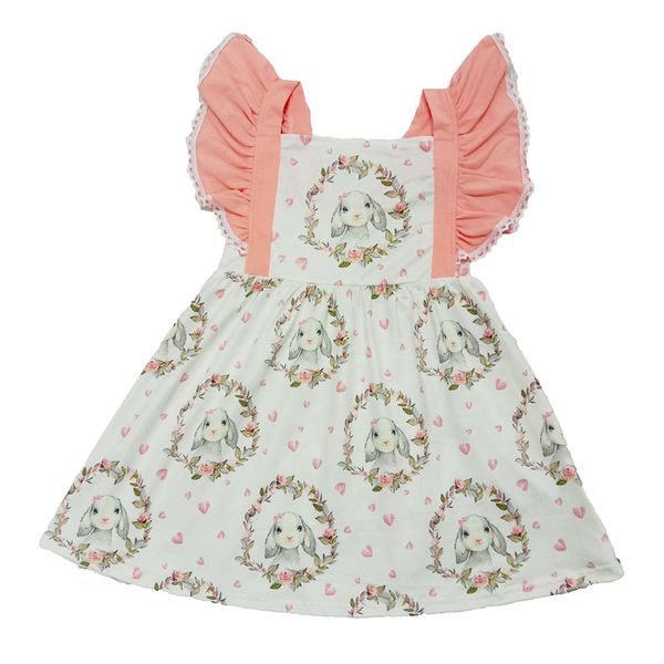 

kids baby girls dress 2020 new design girls' clothing ruffle sleevele princess dresses fashion kids baby party dress boutique outfits, White