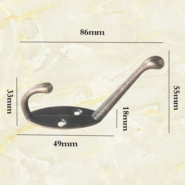 

5x large double wall/door coat hanger hooks hat/clothes bathroom robe peg holder