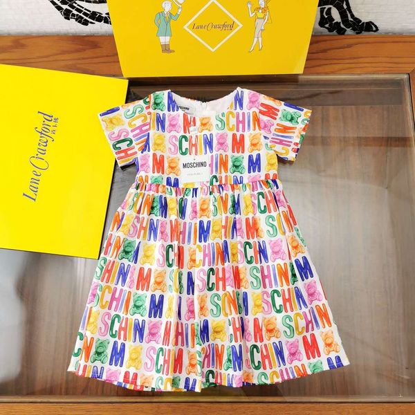 

pink girl party dress cute luxury brand designer vintage flower girl dress for kid girls boutique clothe toddlers 90-150 new, Red;yellow