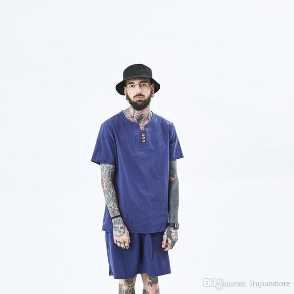 

лето проектировщик короткие мужские рукавом спортивные костюмы crew neck спортивные шорты 2pcs одежда подростковая мода pure color running н, Gray