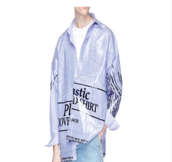 

doublet 18ss пластиковая крышка shirt ins mens горячая сыпучая вскользь letters рубашка японского горячие пластиковый tops, White;black