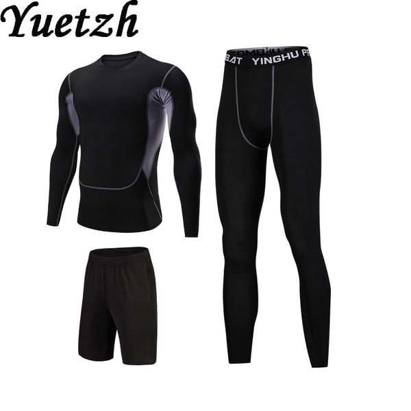 

new sportsuit men tracksuit sportswear russian mens tracking suit sportsuit fitness dry suits set outdoor climbing hiking wear, White;black
