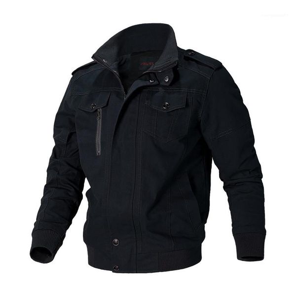 

designer coat mens casual washed military jacket new large size long sleeve lapel stitching jacket male, Black