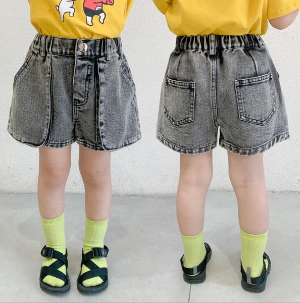 

2020 new arrival girls boys denim shorts summer kids shorts 1-6 years qa844, Black
