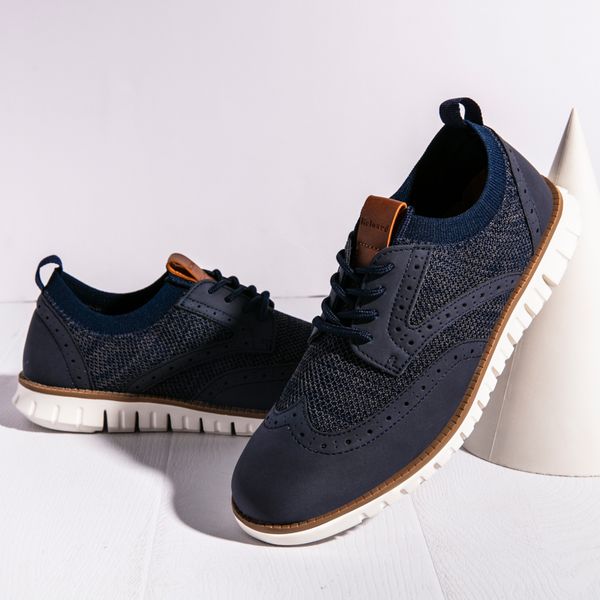 

casual fashion lace men's shoes lightweight comfortable men's shoes breathable knit mesh flat fashion sports trend, Black