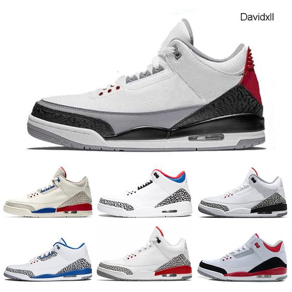 

real 3 3s basketball shoes international flight black cement fire red throw line grateful sports sneaker size 7-13