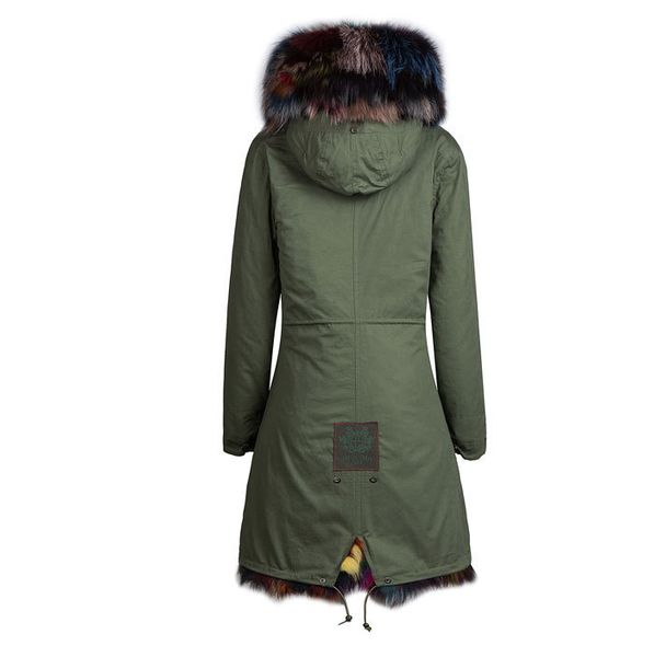

colorful fur winter parka for male ale mr fox fur parka, Black