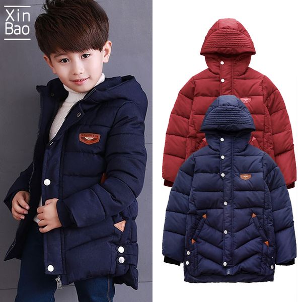 

xinbao 2019 boys warm coats jackets size 5 6 7 8 9 10t age heavyweight new fashion winter autumn clothing thick hood wool zipper, Blue;gray