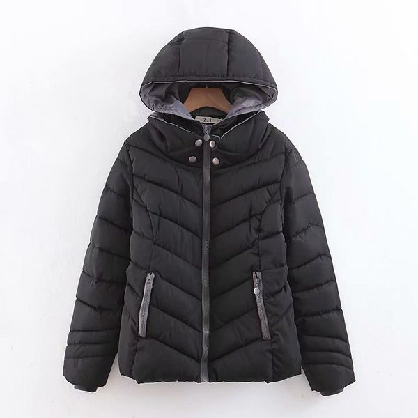 

c201-919 europe and america fashion new style autumn & winter dark stripes solid color hooded coat cotton coat cotton-padded clo, Blue;black