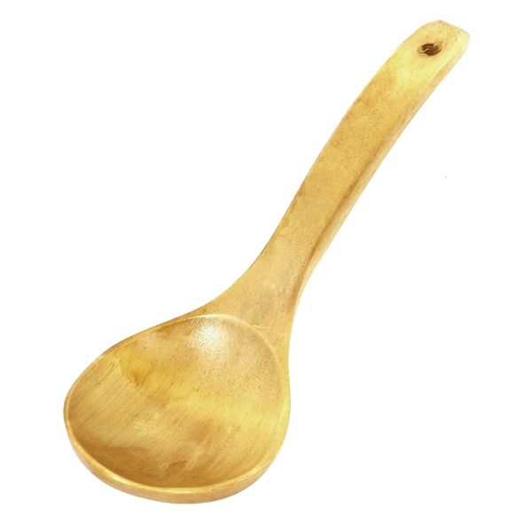 

kitchen cooking wood hanging hole soup ladle spoon wood color 9 inch long other kitchen dining bar