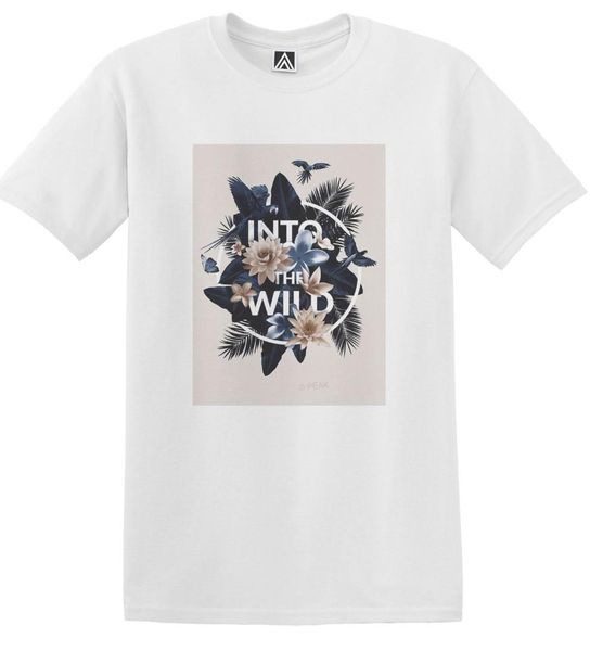 

into the wild t-shirt hipster style flowers indie tropical birds positive tee, White;black