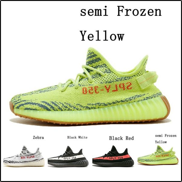

with sport watch]v2 static semi frozen yellow cream white butter beluga 2.0 kanye west sports sneakers mens running shoes size uk36-45