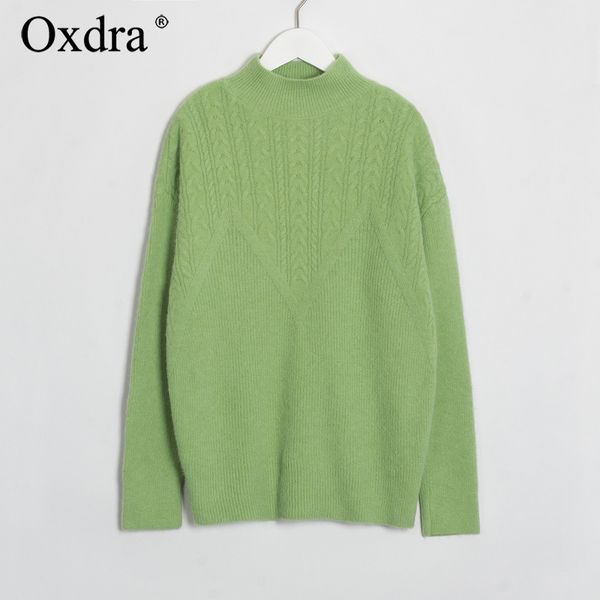 

oxdra womens sweaters solid stylish color long sleeve pullover knitted jumper pullover casual sweater autumn winter new hot, White;black