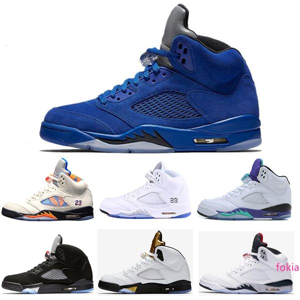 

5 5s man basketball shoes silver white cement black grape space jam walking sneaker men sports designer sneaker discount