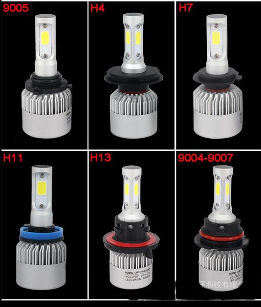 

2pcs/ lot car led headlights 72w 8000lm 6500k