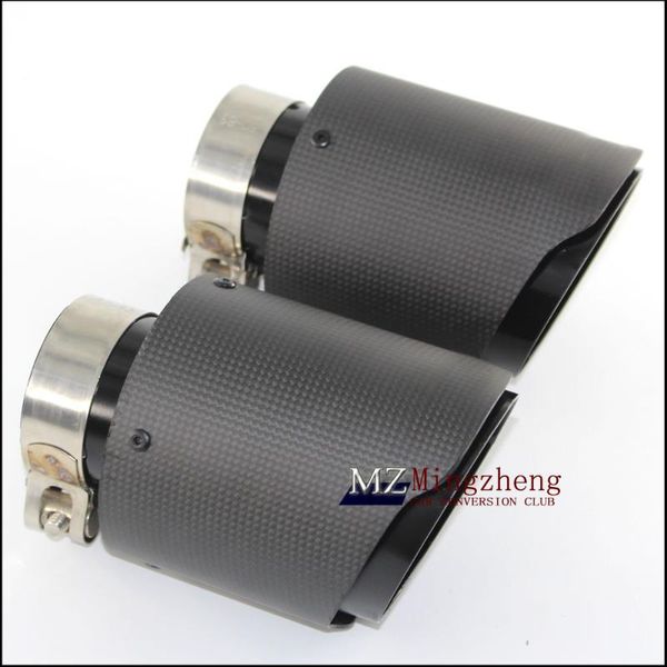 

universal car styling exhaust system macarbon fiber tail black stainless steel exhaust pipe tail (1pcs